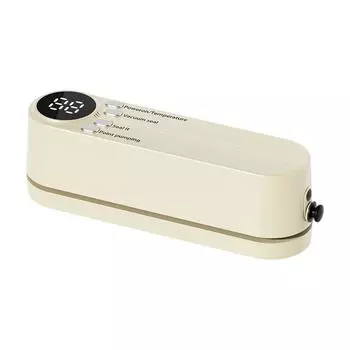 Беспроводной вакуумный упаковщик, бытовой вакуумный пакет для продуктов, перезаряжаемый ламинатор, кухонная упаковочная машина One Size бежевый