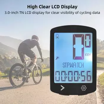 Беспроводной велокомпьютер с USB-зарядкой Cadence, многофункциональным дисплеем высокой четкости, одометром и спидометром для велосипеда IPX6
