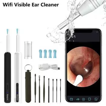 Беспроводной Wi-Fi, умная визуальная ложка для чистки ушей, USB-зарядка, набор для чистки ушей, эндоскопическая камера, удаление серы из ушей для телефонов Android iOS