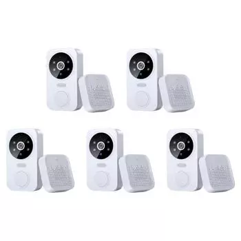 Беспроводной видеозвонок WiFi с функцией ночного видения и двусторонним звуком(белый)