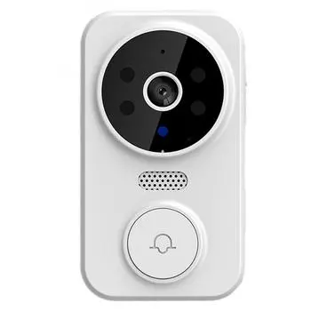 Беспроводной видеозвонок WiFi с функцией ночного видения и двусторонним звуком(белый)