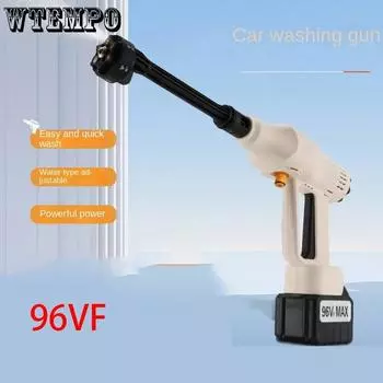 Беспроводной водяной пистолет высокого давления Многоцелевая беспроводная автомобильная стиральная машина Портативный водяной пистолет с литиевой батареей Бытовая литиевая батарея Мойка автомобилей 1 Set