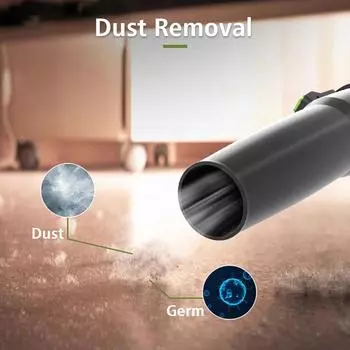 Беспроводной воздуходув с зарядным устройством 21 В, регулируемая скорость, легкий вес для ухода за газоном, уборки снега US Plug