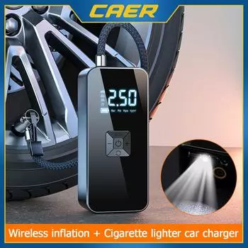Беспроводной воздушный насос для накачивания шин автомобиля, портативный компрессор, светодиодный дисплей, универсальный электрический надувной наполнитель для шин автомобиля, лодки