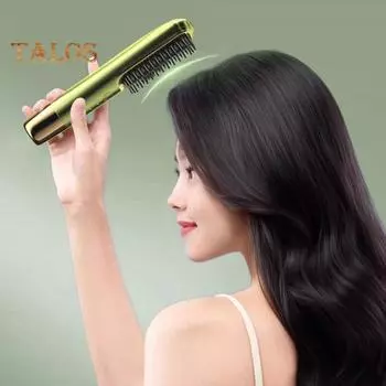Беспроводной выпрямитель для волос с защитой от ожогов, 3-скоростной светодиодный дисплей температуры, зарядка через USB, выпрямитель для волос зелёный