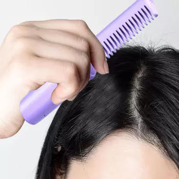 Беспроводной выпрямитель для волос, щетка, электрическая расческа, двойного назначения, портативный, многоцелевой фиолетовый