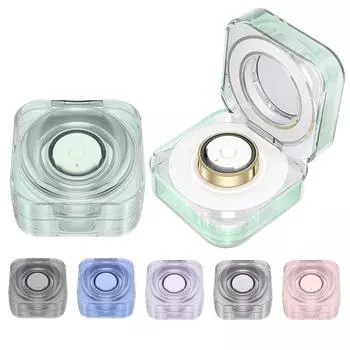 Беспроводной зарядный бокс TPU чехол для Galaxy Ring Health Ring фитнес-трекер зарядный чехол защитный чехол нецарапается зелёный