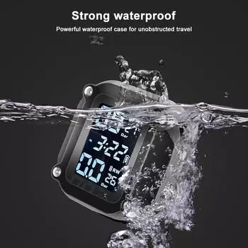 Беспроводной ЖК-дисплей, мотоциклетный TPMS, тестер температуры шин, 2 датчика, грязевой пит-байк, мотор, мониторинг давления в шинах, сигнализация