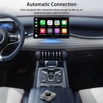 Беспроводные адаптеры для автомобиля Convert 2In1 Car Screen Wireless Converter Проводной CarPlay в беспроводной темно-серого