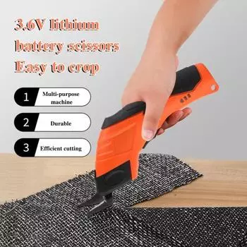 Беспроводные электрические ножницы с вращающимся лезвием, эргономичная ручка, работающие от батареи, перезаряжаемые электрические ножницы, режущий инструмент синий