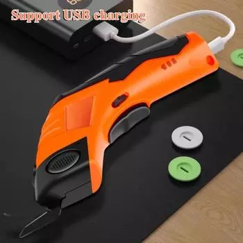 Беспроводные электрические ножницы с вращающимся лезвием, эргономичной ручкой, работающие от аккумулятора, перезаряжаемые синий