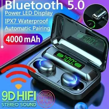 Беспроводные Bluetooth-гарнитуры с шумоподавлением CVC8.0 TWS 8D HIFI 5.0 чёрный