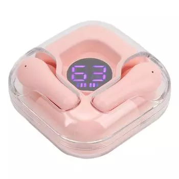 Беспроводные Bluetooth-наушники IP54 Водонепроницаемые спортивные наушники с глубоким басом и дисплеем питания для розовый