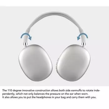 Беспроводные Bluetooth-наушники, регулируемые складные гарнитуры с микрофоном для ноутбука, телефона, работы, школы, путешествий, спорта