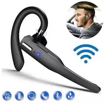Беспроводные Bluetooth наушники с длительным режимом ожидания, ушной крючок, деловая гарнитура с шумоподавлением, наушники для вождения