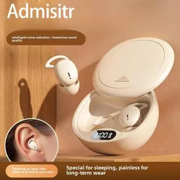 Беспроводные Bluetooth-наушники с мини-вкладышами и цифровым дисплеем, шумоподавляющие наушники с длительным сроком службы чёрный