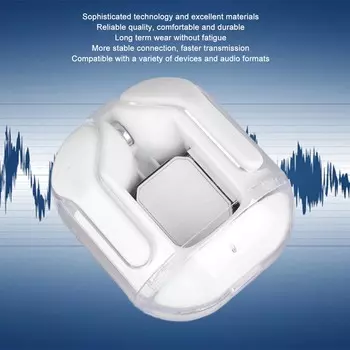 Беспроводные Bluetooth-наушники с шумоподавлением, цифровой дисплей, перезаряжаемые, белые