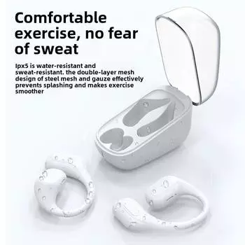 Беспроводные Bluetooth-наушники с ультрадолгим сроком службы OWS Sports Hanging Ear Sports Bluetooth-наушники белый