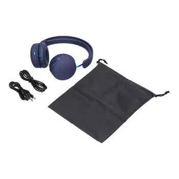 Беспроводные Bluetooth-наушники, складные, накладные, с глубокими басами, беспроводные гарнитуры с шумоподавлением синий