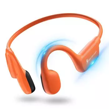 Беспроводные Bluetooth-наушники Slopow с костной проводимостью, быстрая зарядка Type-C, 8 часов работы, идеально подходят для и путешествий, наушники открытого типа оранжевый