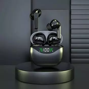 Беспроводные Bluetooth-наушники со светодиодным цифровым дисплеем TWS-наушники с сенсорным управлением Спортивные игровые музыкальные гарнитуры VG121 чёрный