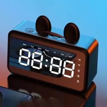 Беспроводные часы BT Динамик AI Интеллектуальное искусственное голосовое управление Малый звук чёрный