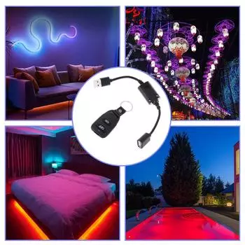 Беспроводные дистанционные переключатели с дальностью действия 65 футов, передатчиками включения/выключения 433 МГц и USB-кабелем «папа-мама» для USB-вентиляторной лампы