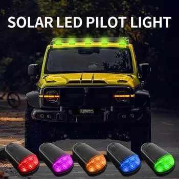 Беспроводные фонари кабины для грузовика, новый датчик вибрации, солнечные фонари без сверления, универсальные фонари на крыше автомобиля с мышью и пультом дистанционного управления One Size чёрный