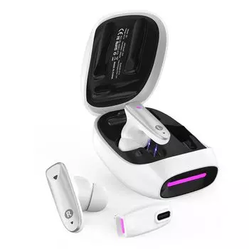 Беспроводные игровые наушники eppfun Bluetooth VR совместимы с LE Audio для PS5 Switch Передатчик 30 мс Сверхнизкая задержка ENC Call Шумоподавление IPX5