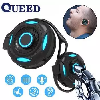 Беспроводные игровые наушники. Обновленная Bluetooth-гарнитура 5.2.. Эргономичный крючок для наушников со светодиодной дышащей подсветкой