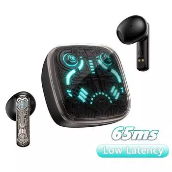 Беспроводные игровые наушники с RGB-подсветкой и низкой задержкой для игровой гарнитуры с микрофоном ENC HD с шумоподавлением для всех смартфонов