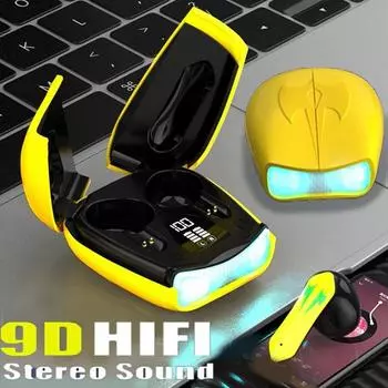 Беспроводные игровые наушники со светодиодной подсветкой Bluetooth-гарнитура HiFi стерео наушники-вкладыши Esports Наушники