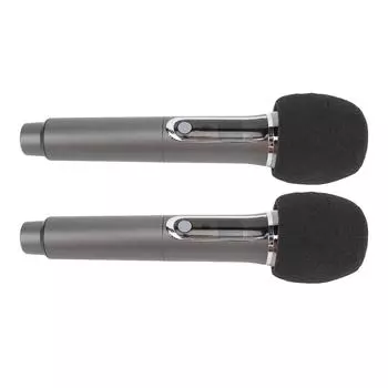 Беспроводные микрофоны Bluetooth Двойная ручная беспроводная динамическая микрофонная система с приемником для караоке