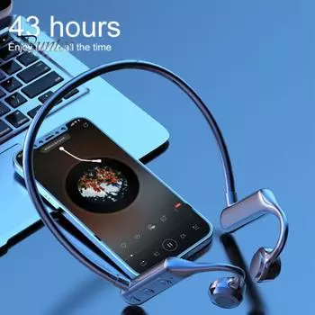 Беспроводные наушники AK79 с высококачественным интеллектуальным шумоподавлением IPX5, водонепроницаемые, совместимые с Bluetooth, стереонаушники с костной проводимостью 5.3 для iPhone чёрный