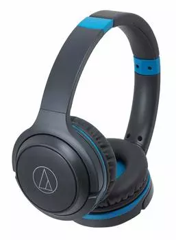 Беспроводные наушники Audio-Technica с временем работы до 40 часов, серо-голубые, ATH-S200BT, GBL