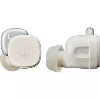 Беспроводные наушники Audio Technica Sand White Bluetooth с быстрой зарядкой, маленькие, легкие, устойчивые, ATH-SQ1TW STB, оригинальные из Японии белый/песочный