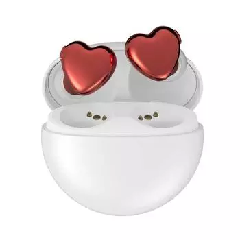 Беспроводные наушники AVIOT TE-I3, милые, в форме сердца, для маленьких ушей, для женщин, в комплект входит прозрачный жесткий чехол, Bluetooth 5.3, до 23 часов, длительное время воспроизведения,