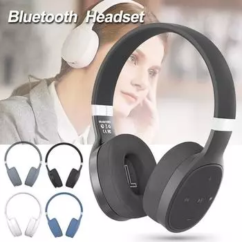 Беспроводные наушники Bluetooth 5.0, головные уборы, гарнитура, глубокий бас, Hi-Fi, стереозвук, резиновое масло, портативная легкая гарнитура с микрофоном, наушники