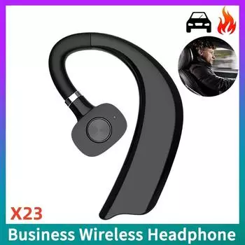 Беспроводные наушники Bluetooth 5.0, одиночные деловые наушники, стереогарнитура HIFI с шумоподавлением, водонепроницаемая IPX5