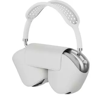 Беспроводные наушники Bluetooth 5.0 с микрофоном, гарнитура со стереозвуком, спортивные игровые наушники с кожаным чехлом белый