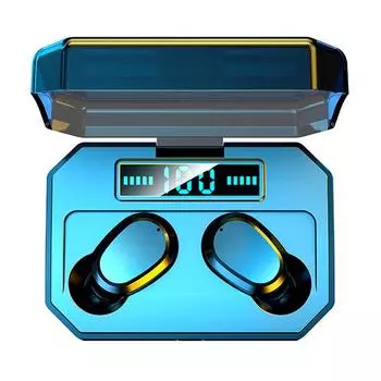 Беспроводные наушники Bluetooth 5.0 с сенсорным управлением, вкладыши-вкладыши для IPhone с чехлом для зарядки, светодиодным дисплеем