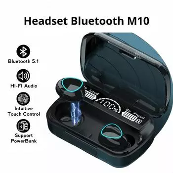 Беспроводные наушники Bluetooth 5.1 HiFi стерео наушники водонепроницаемые шумоподавляющие наушники-вкладыши со светодиодным дисплеем гарнитуры для зарядки вашего телефона