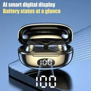 Беспроводные наушники Bluetooth 5.2, бас-гарнитура, стерео наушники, настоящие беспроводные Bluetooth-наушники с шумоподавлением и чехлом для зарядки