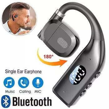 Беспроводные наушники Bluetooth 5.3 с Sing-Ear Ear Hook, гарнитура, деловые спортивные наушники для бега, наушники с микрофоном