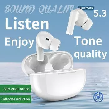 Беспроводные наушники Bluetooth 5.3 TWS J20: Высококачественная гарнитура с сенсорным управлением, готовая к спорту, с двумя наушниками bare metal