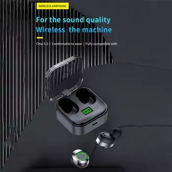 Беспроводные наушники Bluetooth 5.3, водонепроницаемые наушники IPX7 с мощными басами, беспроводные наушники Bluetooth с зарядным чехлом