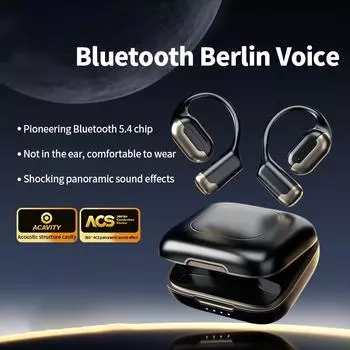 Беспроводные наушники Bluetooth 5.4 с открытым ухом True Wireless Earbuds со светодиодным дисплеем 48 часов непрерывной работы, длительный комфорт для вождения