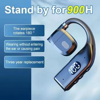 Беспроводные наушники Bluetooth 5.4 со светодиодным дисплеем, наушники с микрофоном, гарнитура с функцией шумоподавления для вождения Audifonos