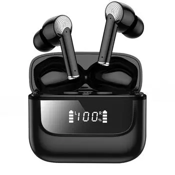 Беспроводные наушники Bluetooth 5.4 со светодиодным дисплеем, спортивные беруши, водонепроницаемые сенсорные наушники, стереогарнитура с HD ENC-звуком