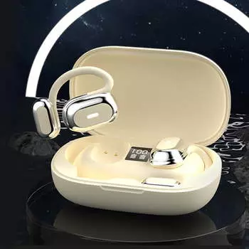 Беспроводные наушники Bluetooth 5.4, удобные для ношения, направленная передача звука, стереозвуковой эффект, долгий срок службы батареи, наушники